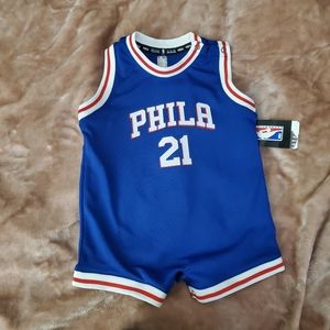 Philadelphia 76ers Joel Embiid onesies 24mo